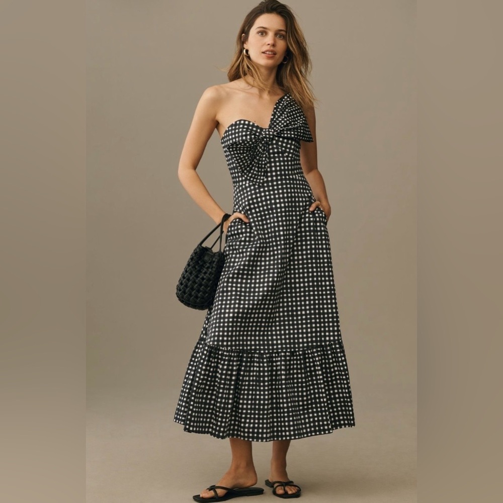 Anthropologie x Hutch Bow-Tie Maxi Dress Size 6 NWT
